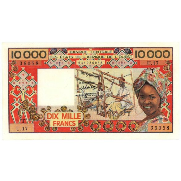 Nyugat-Afrikai Államok Togo 10000 Francs 1977 aUNC