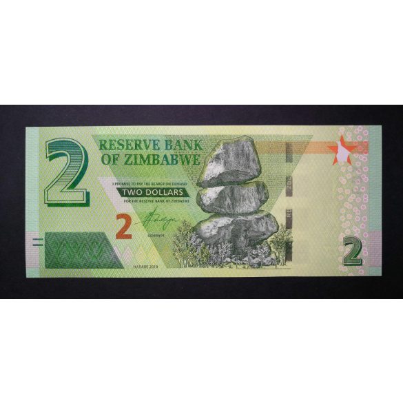 Zimbabwe 2 Dollars 2019 UNC