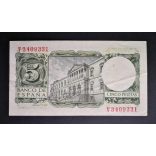 Spain 5 Pesetas 1954 F+