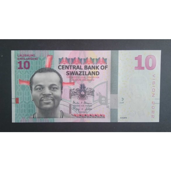 Swaziland 10 Emalangeni 2015 UNC