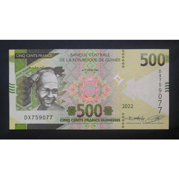 Guinea 500 Francs 2022 Unc