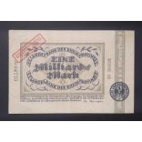 Germany 1 Billion Mark Düsseldorf 1923 VF-