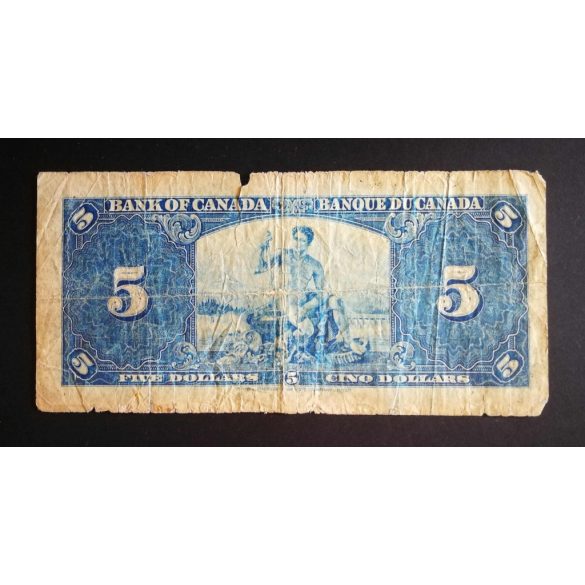 Canada 5 Dollars 1937 VG-