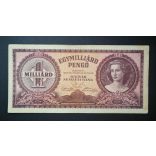 Hungary 1 billion Pengő 1946 VF