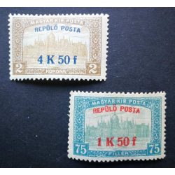 Hungary 1918 Airmail stamps Budapest Vienna Krakow Lviv * MH