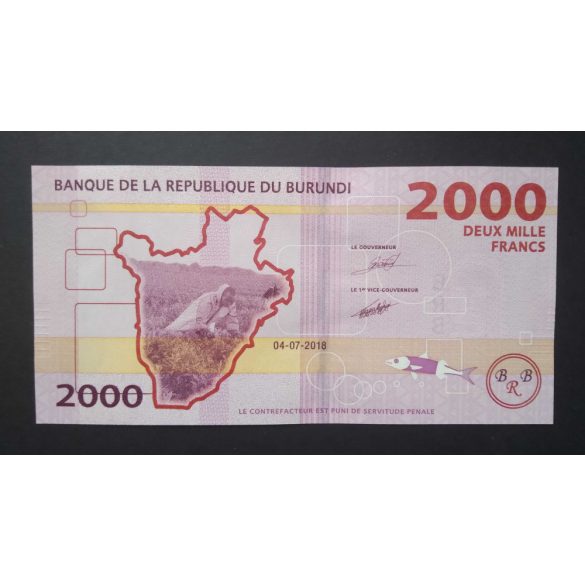 Burundi 2000 Francs 2018 Unc 