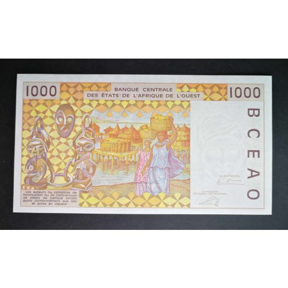 West African States, Ivory Coast 1000 Francs 2002 Unc