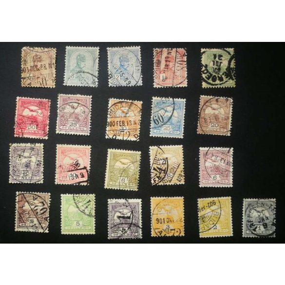 Hungary 1900 TURUL and King Franz Joseph 21 pcs full series perf. 12 : 11 3/4 used