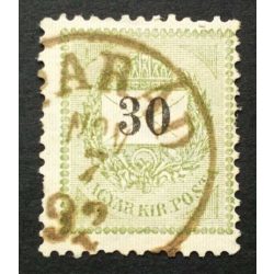   Hungary 1889 Letter, black cipher 30 kr. perf. 12:11 1/2 (P)arád used