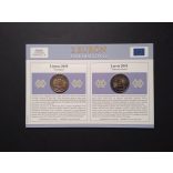 EU 2 Euro set of 2 pcs commemorative coins Unc