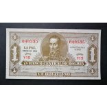 Bolivia 1 Boliviano 1952 Unc