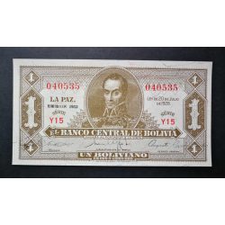 Bolívia 1 Boliviano 1952 Unc