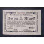 Germany Altona 10 Mark 1918 F