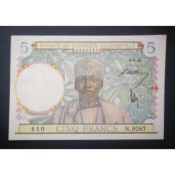 French West Africa 5 Francs 1942 VF+