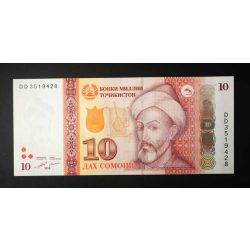 Tajikistan 10 Somoni 2018 Unc