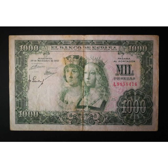Spain 1000 Pesetas 1957 F