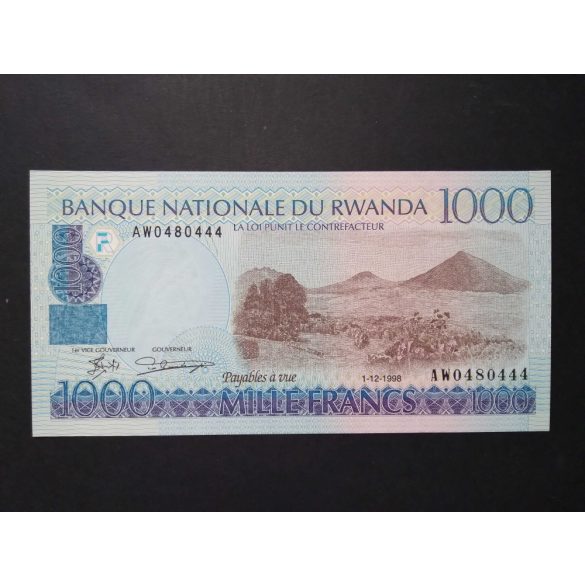 Rwanda 1000 Francs 1998 UNC