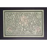 Németország 10 Mark Marburg 1918 Aunc 