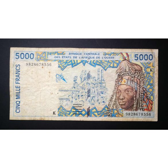 West African States Senegal 5000 Francs 1998 VG+