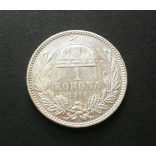 Hungary 1 Korona 1916 KB silver 4.9 g