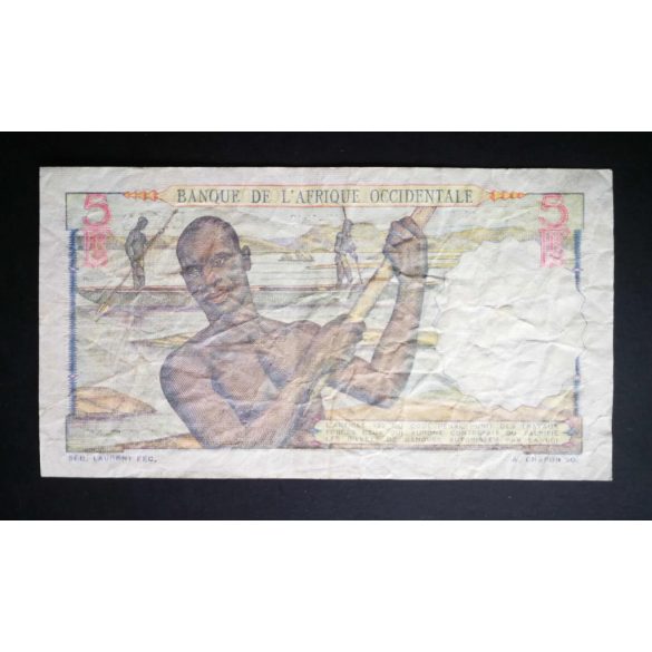 Francia Nyugat-Afrika 5 Francs 1949 F