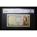 Malta 1 Pound 1967/69 VF - PCGS 30 Graded Banknote