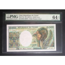 Chad 10000 Francs 1984-91 UNC PMG certified banknote