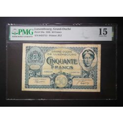Luxembourg 50 Francs 1932 F - PMG 15 Graded Banknote