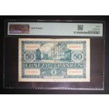 Luxembourg 50 Francs 1932 F - PMG 15 Graded Banknote