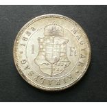 Hungary Ferenc József 1 HUF 1883 KB, 12,3 g silver