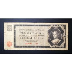 Cseh-Morva Protektorátus 50 Korun 1940 VG