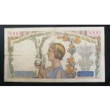 France 5000 Francs 1935 rare year VG+