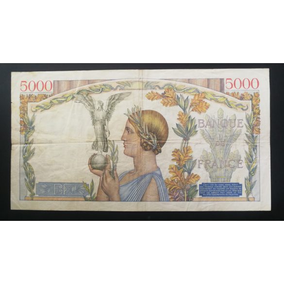 France 5000 Francs 1935 rare year VG+
