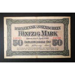   Germany 50 Mark KOWNO Poland, Lithuania, Latvia occupation 1918 F