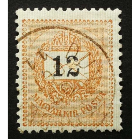 Hungary 1889 Letter, black cipher 12 kr. perf. 12 : 11 1/2 DUNA-FÖLDVÁR used