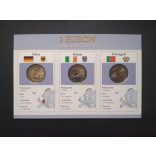 EU 2 Euro set of 3 Unc  Germany 2009, Ireland 2007, Portugal 2008