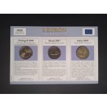 EU 2 Euro set of 3 Unc  Germany 2009, Ireland 2007, Portugal 2008