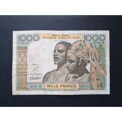 West African States 1000 Francs 1966 F+