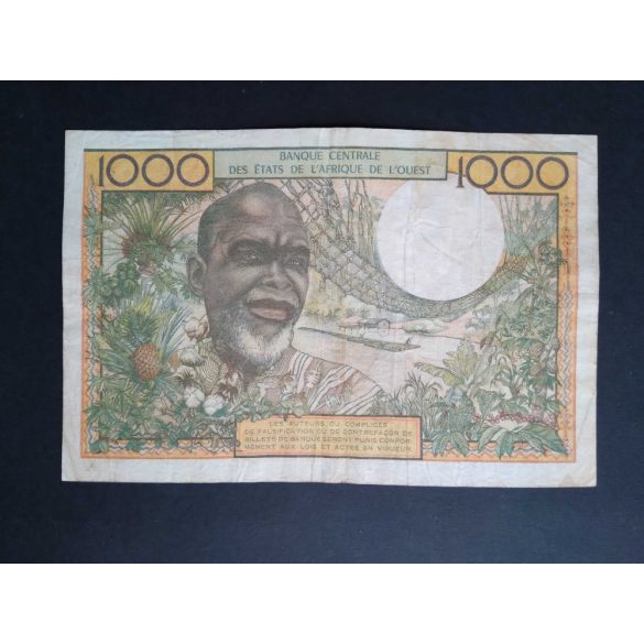 West African States 1000 Francs 1966 F+