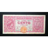 Italy 100 Lire 1943 F