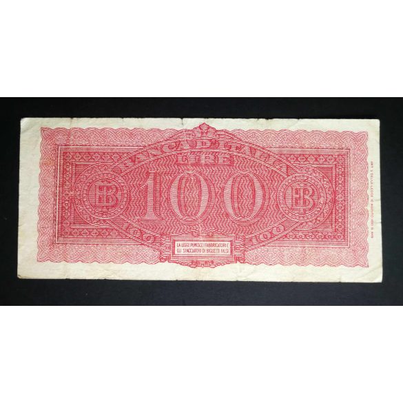 Italy 100 Lire 1943 F