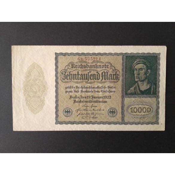 Németország 10000 Mark 1922 VF