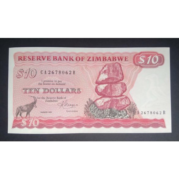 Zimbabwe 10 Dollar 1983 UNC 