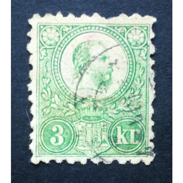Magyarország 1871 Réznyomat 3 kr. foghiány G3