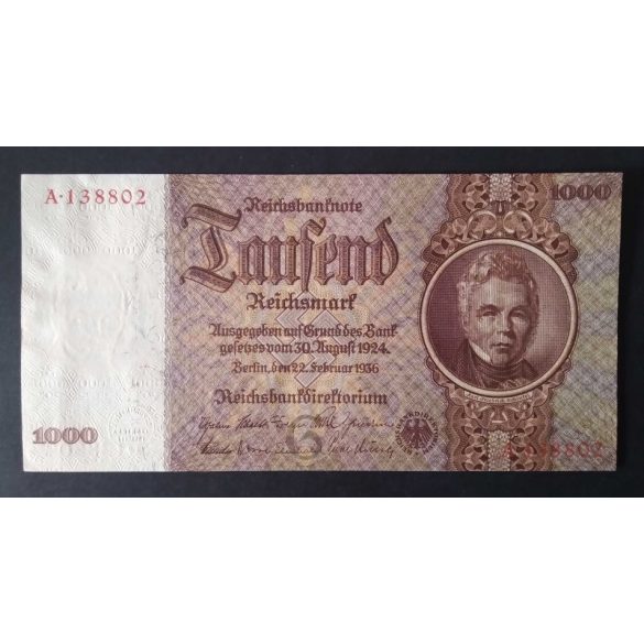 Németország 1000 Reichsmark 1936 UNC