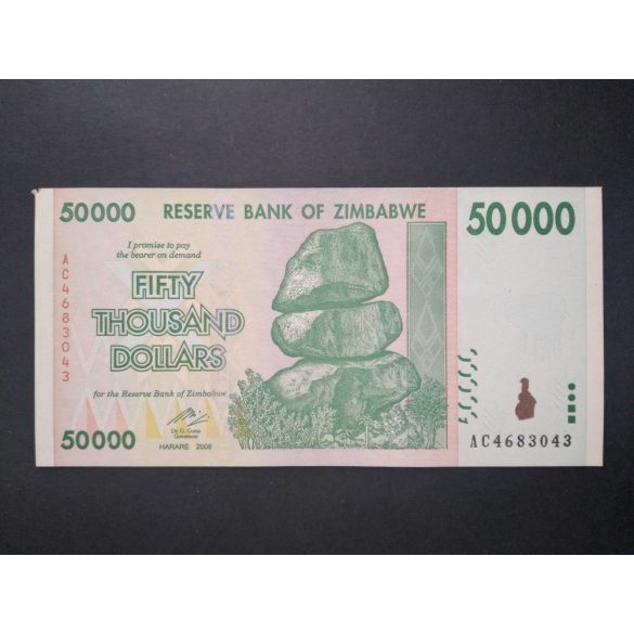 Zimbabwe 50000 Dollars 2008 aUNC-