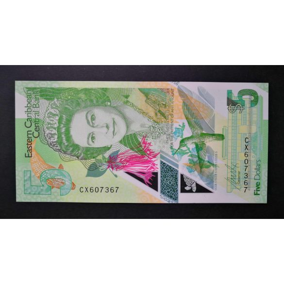 Kelet-karibi Államok 5 Dollars 2020 UNC Polymer