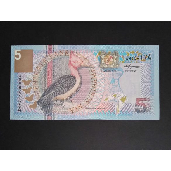 Suriname 5 Gulden 2000 Unc