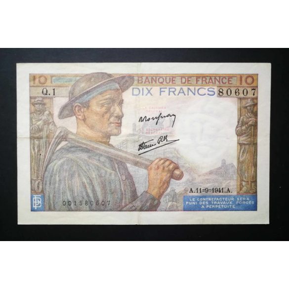 France 10 Francs 1941 VF-