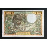 West African States Ivory Coast 1000 Francs 1965 VF+